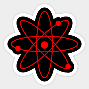 Red Atom Sticker